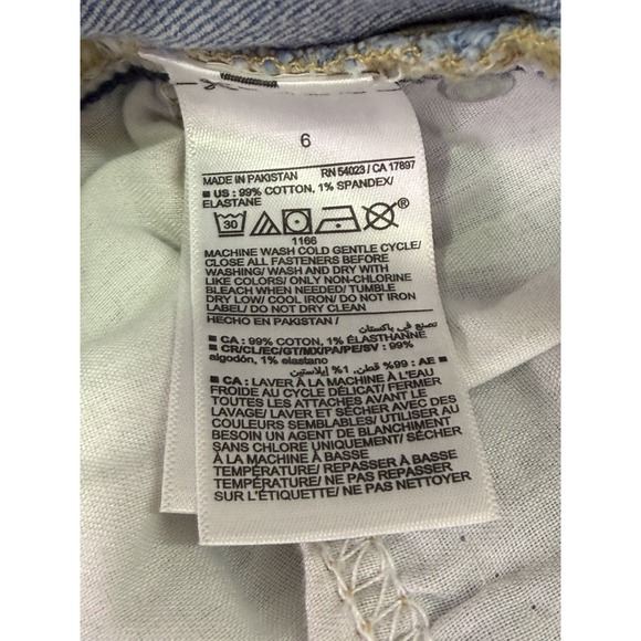 Old Navy Jeans Womens 6 Blue High Rise O.G. Straight Stretch Distressed - Picture 8 of 9